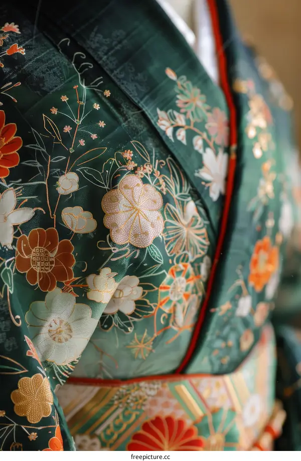 A kimono with a floral pattern