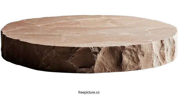 [Transparent Background PNG]Round Stone Slab Table Top