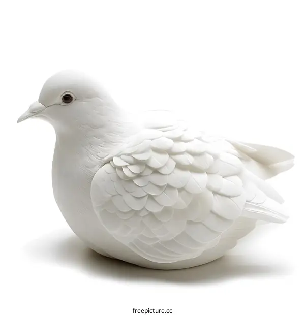 A ceramic sculpture of a dove