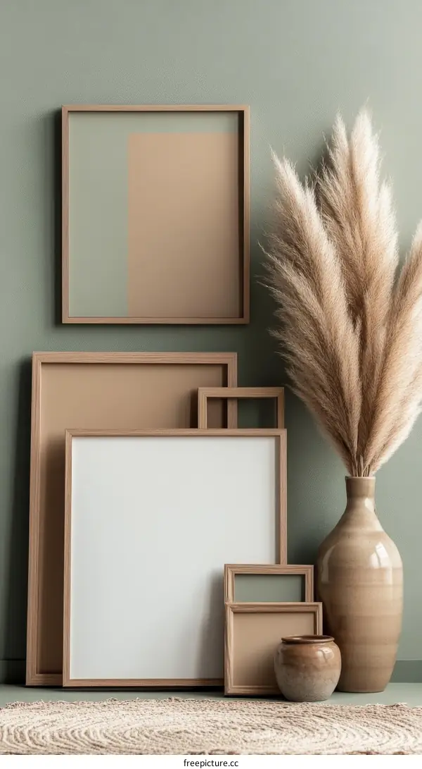 Stylish Minimalist Interior Design with Picture Frames