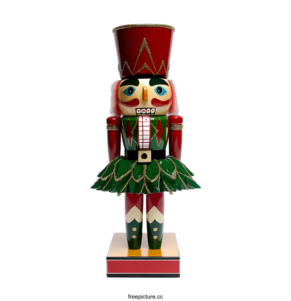 [Transparent Background PNG]Christmas Nutcracker Toy on White Background