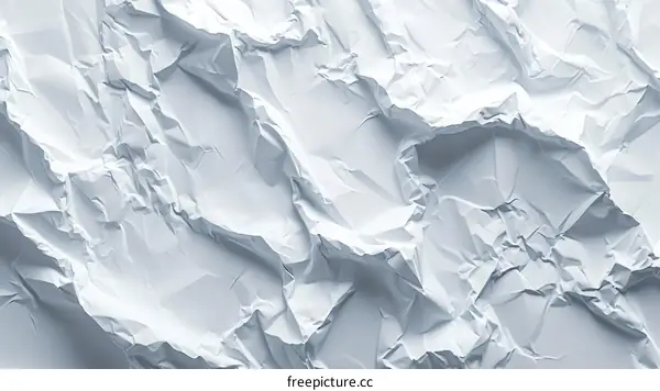 Crumpled white paper texture