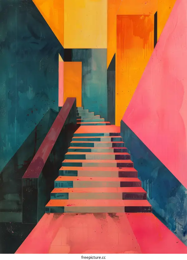 A Colorful Stairway to Nowhere