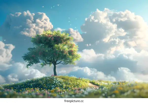 Lonely Tree in a Field