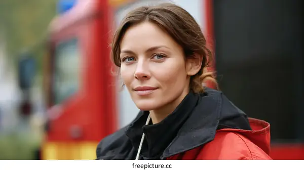 Close-up Portrait of a Caucasian Woman Outdoors