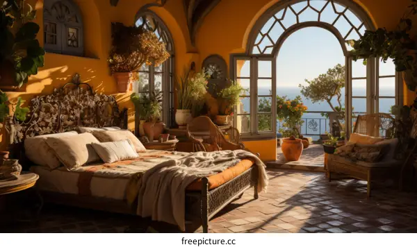 Luxurious Mediterranean-Style Bedroom Oasis