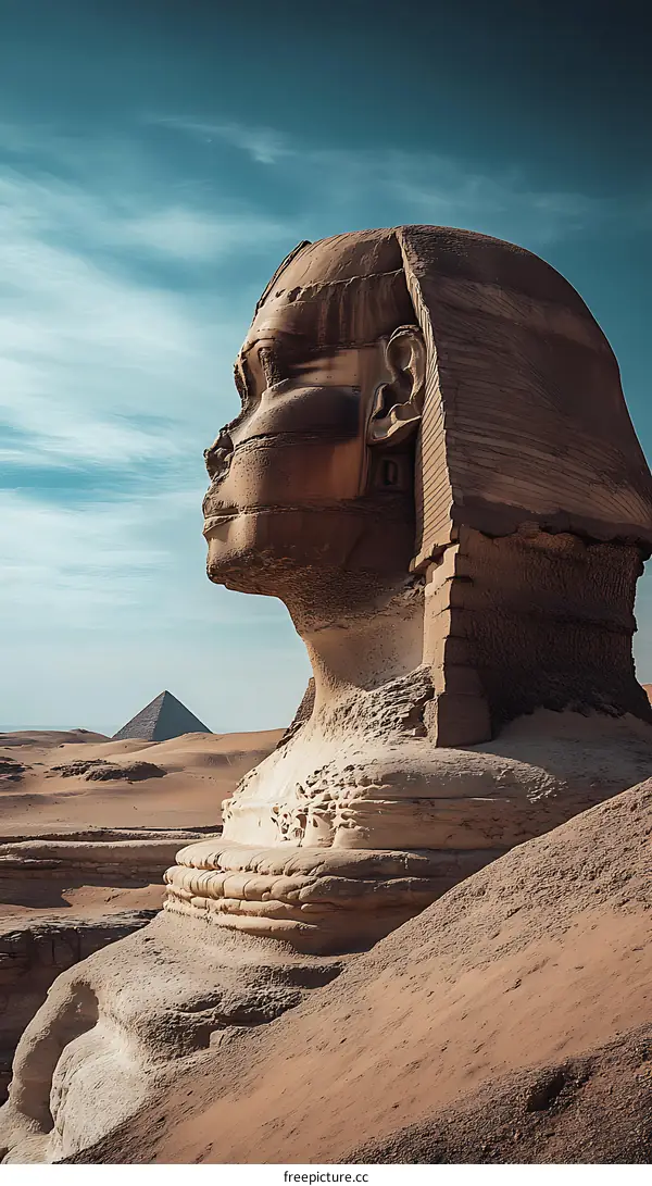 The Great Sphinx of Giza Against the Sky
