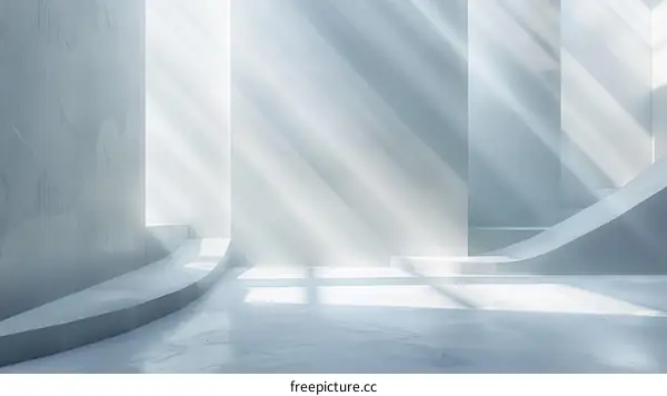 Sunlight Brightens Empty Office Interior