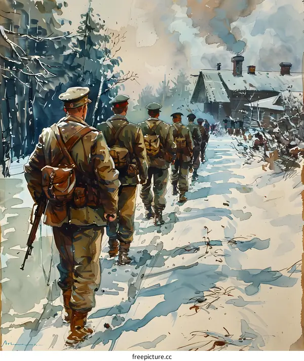 world war i soldiers in the snow