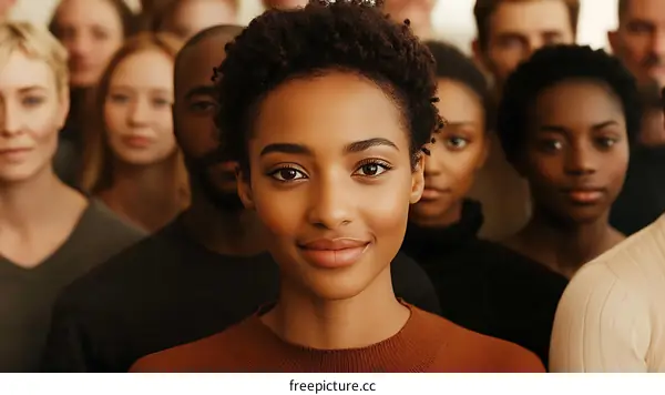 Diverse Group of People Facing Forward