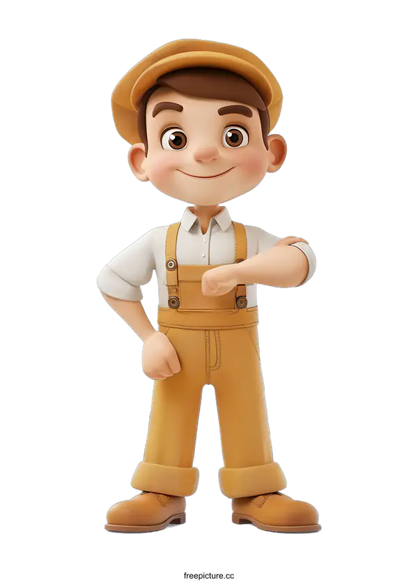[Transparent Background PNG]Cartoon character of a boy
