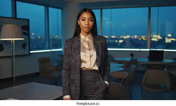 Confident Businesswoman in Modern Office