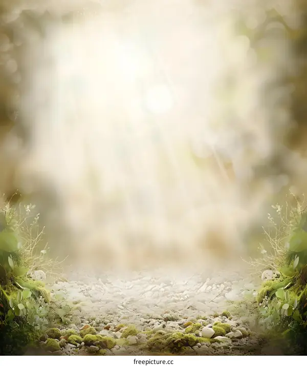 Sunlight Through Forest Path