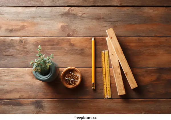 Wooden Working Table Top Workspace