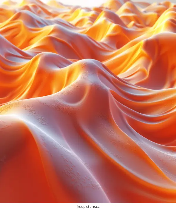 Abstract Orange Wavy Texture Background