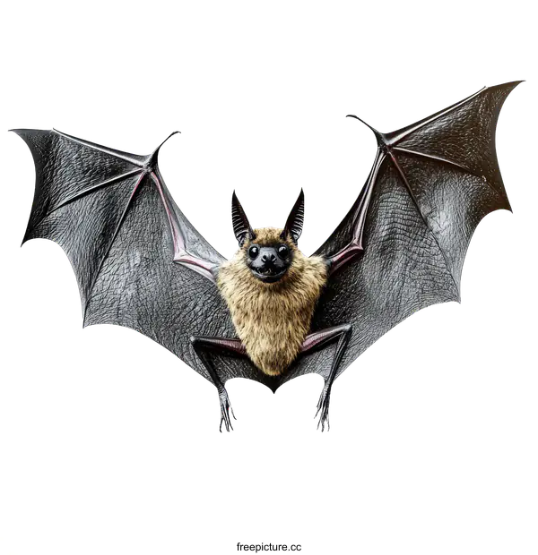 [Transparent Background PNG]Flying Bat Isolated on White Background