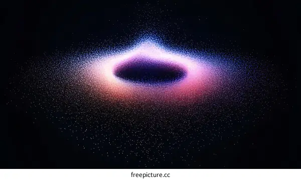 Abstract Space Black Hole Illustration