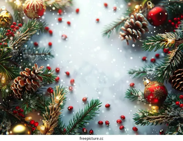 Festive Christmas Decorations Background Design