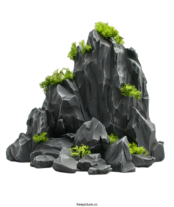 [Transparent Background PNG]Black Rocky Mountain Miniature
