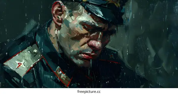Portrait of a Russian soldier