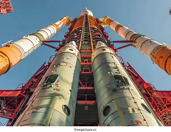 Spacecraft Rocket Launch Pad Preparation