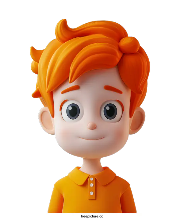 [Transparent Background PNG]3d cartoon character of a boy