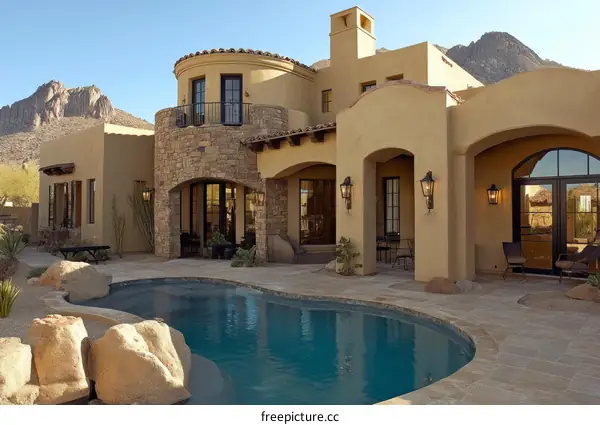 Desert Modern House with Pool