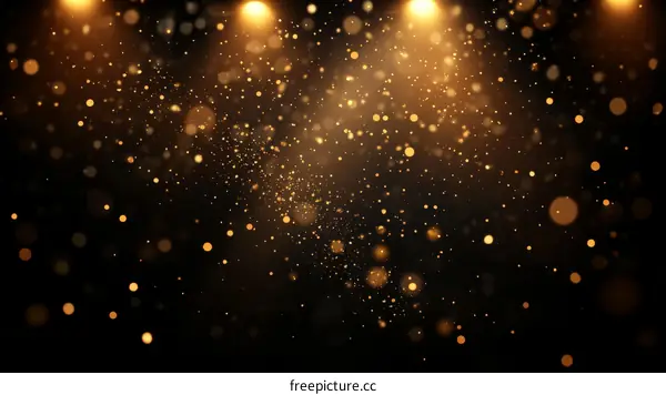 Golden Sparkling Particles Background Design