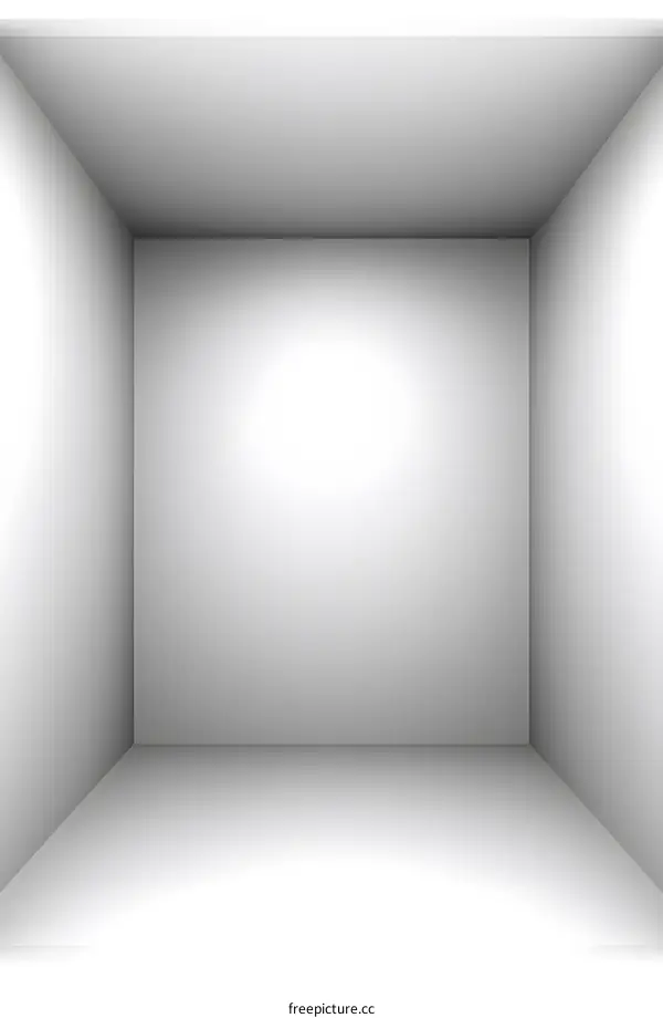 Empty White Room 3D Illustration