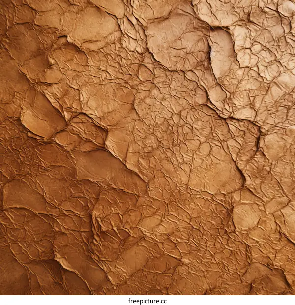 Crumpled Golden Paper Texture Background