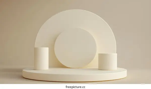 Minimalist Geometric Product Display Platform