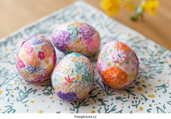 Colorful Decorated Easter Eggs