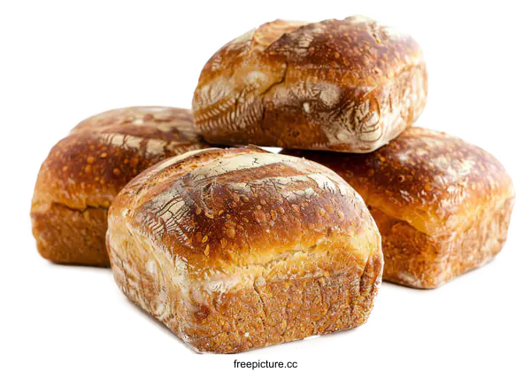 [Transparent Background PNG]Freshly Baked Loaf Of Bread Isolated On White Background