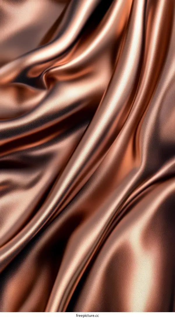 Luxurious Copper Silk Fabric Texture