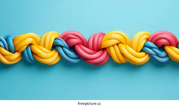 Colorful Intertwined Abstract Knots