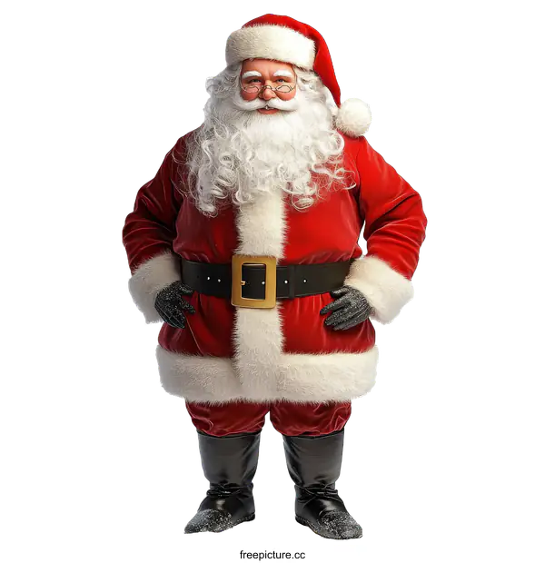 [Transparent Background PNG]Santa Claus in Traditional Costume