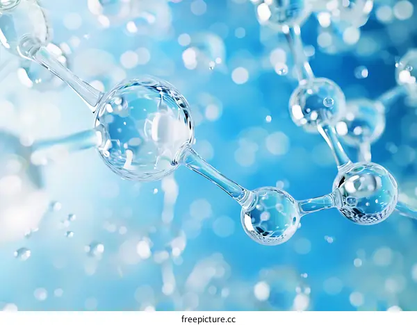 Abstract 3D Molecular Structure Illustration