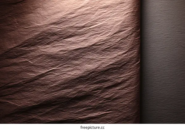 Closeup of Wrinkled Rose Gold Fabric