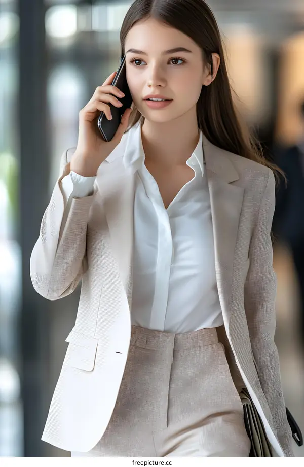 Business Woman on a Phone Call