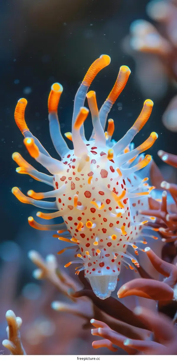 Underwater Closeup of a Hypselodoris apogon Nudibranch