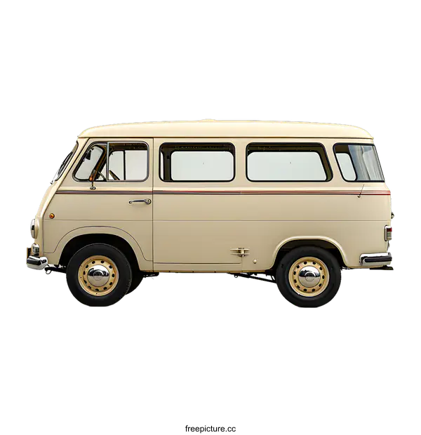 [Transparent Background PNG]Classic Van Side View on White