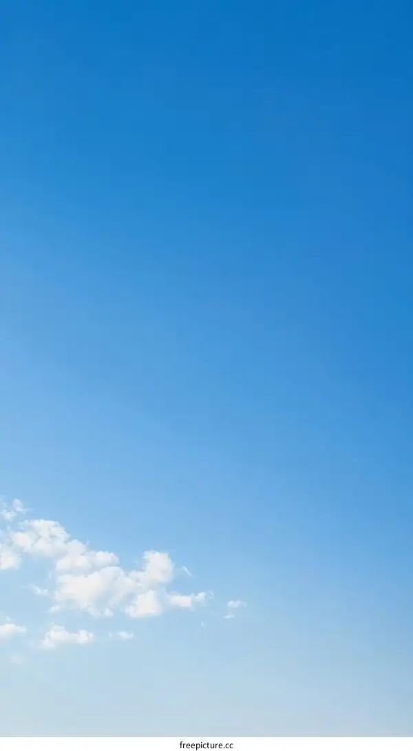 Clear Sky with Fluffy Clouds