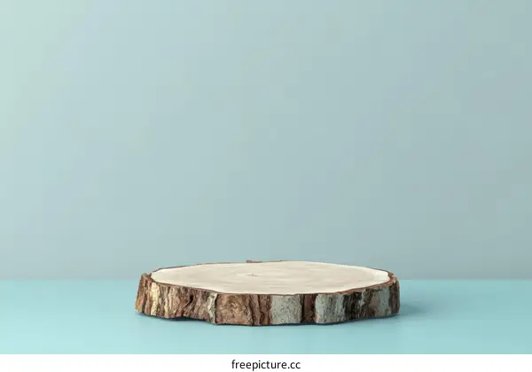 Wooden Slice Display Stand Background