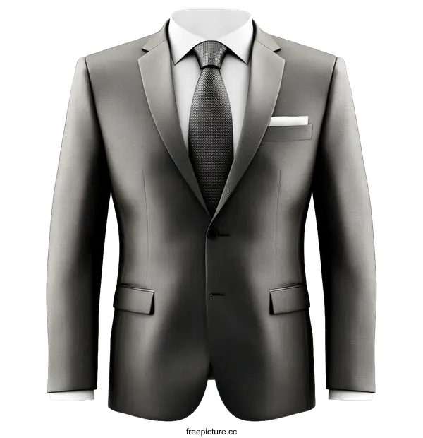 [Transparent Background PNG]Gray Business Suit Illustration