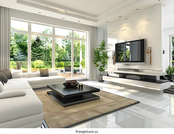 Modern minimalist living room