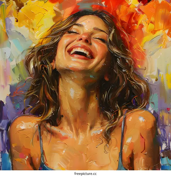 Portrait of a laughing woman