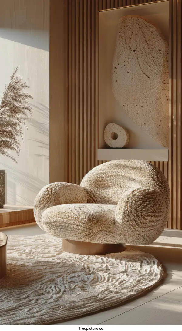 Modern Living Room with Neutral Colors and Scandinavian Design