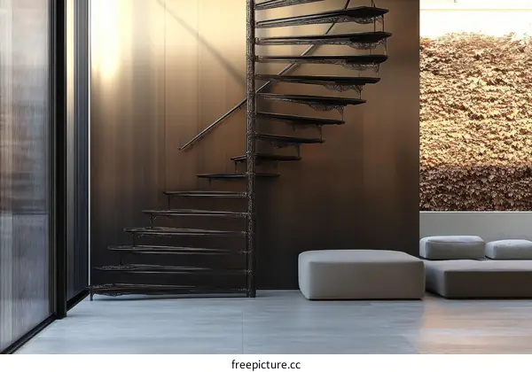 Modern Spiral Staircase Interior Design
