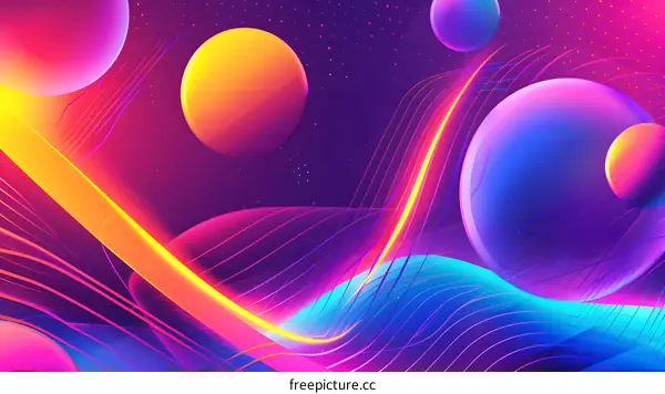 Abstract Neon Color Background Design