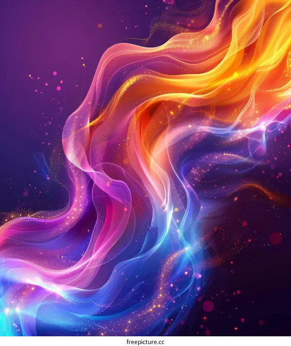 Abstract Colorful Flowing Lines
